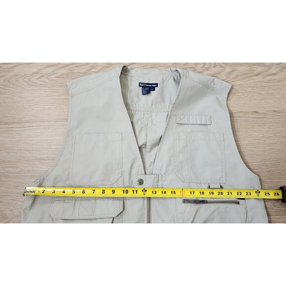 5.11 Tactical Taclite Pro Vest Mens XL Beige RipStop Zip Conceal Carry Safari - Picture 4 of 13